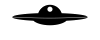 A small black UFO silhouette